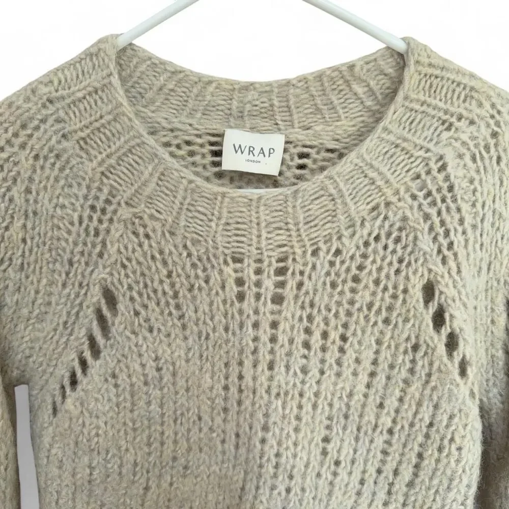 Wrap London Alpaca & Wool Blend Chunky Knit Sweater size 6